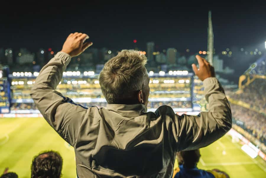 Buenos Aires: Boca Juniors Game with Transport & Local Guide - Walking into the upper circle at La Bombonera