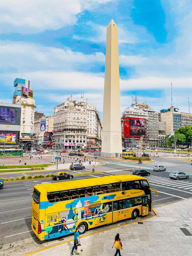 Buenos Aires Hop-On Hop-Off Bus and Exclusive Benefits - Plaza de Mayo, the Obelisk, and Teatro Colón