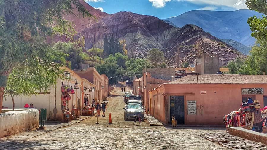 From Jujuy: Salinas Grandes, Purmamarca & Los Colorados Hike - Salinas Grandes and the blue volcanic peaks