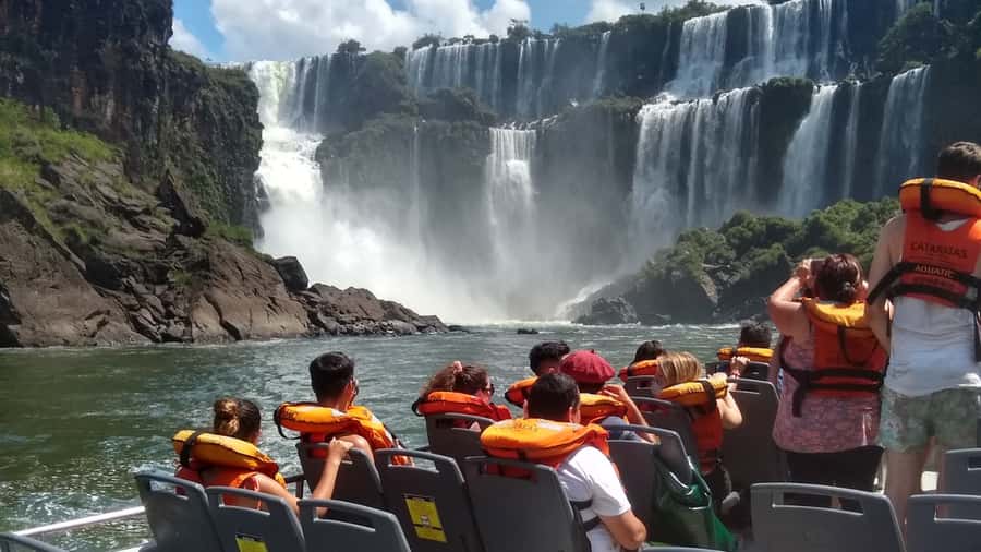 From Puerto Iguazu: Argentinian Iguazu Falls with Boat Ride - From your hotel to the forest base