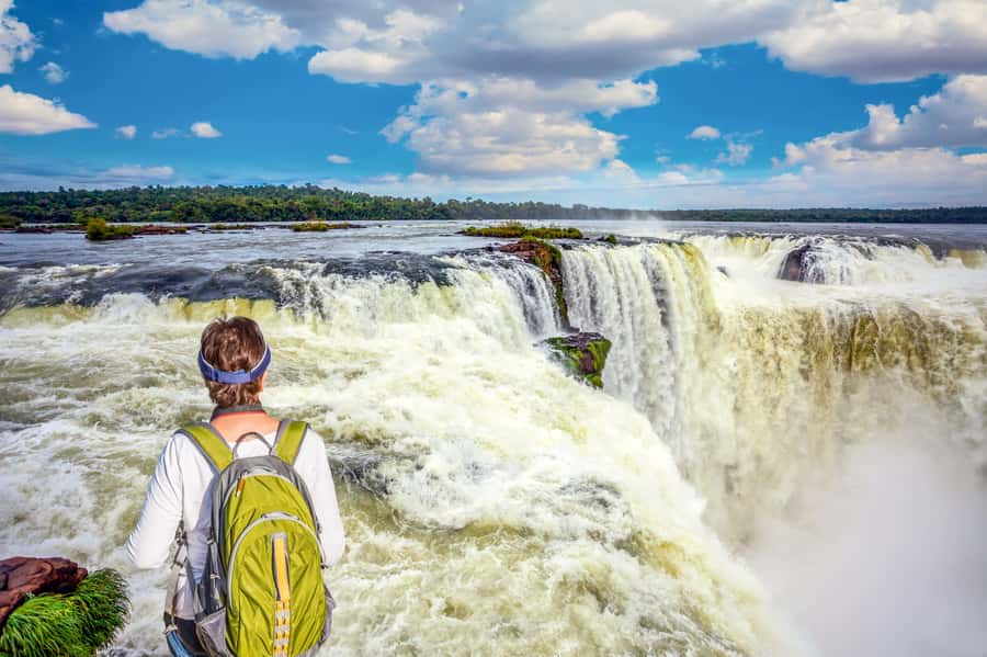 From Puerto Iguazu: Argentinian Iguazu Falls with Ticket - The upper circuit: wide views and San Martin Island