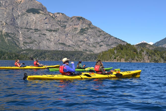 Half a day of kayaking on Lake Moreno in private service - Rabbit Island and the view toward Hotel Llao Llao