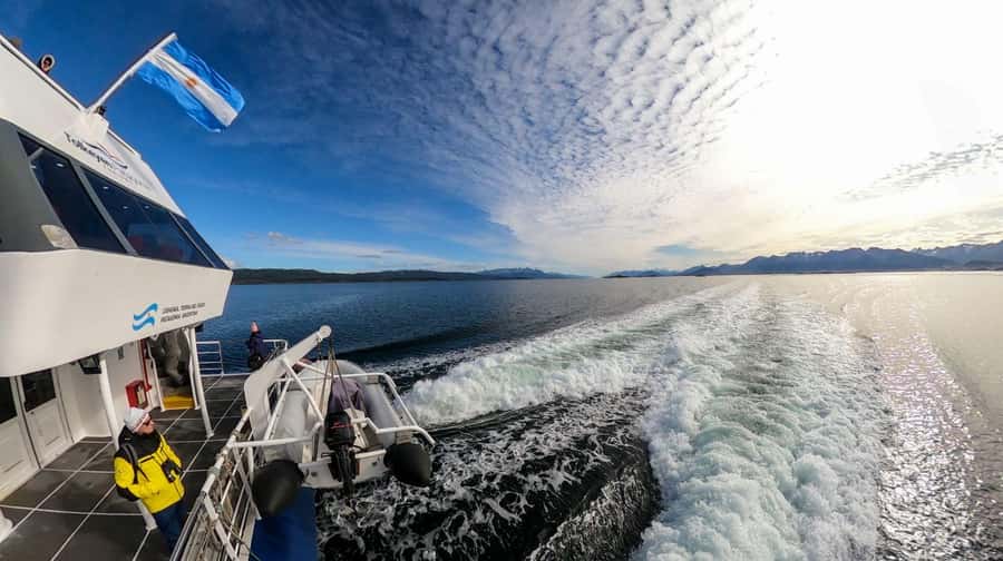 Ushuaia: Beagle Channel, Seal Island & Bridges Islands Tour - Leaving Ushuaia behind on the Beagle Channel